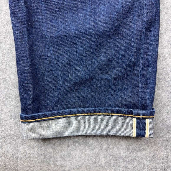 Simon Spurr Jeans Mens 38x32 Blue Selvedge Denim Resin Rinse Straight Leg USA - Picture 4 of 15